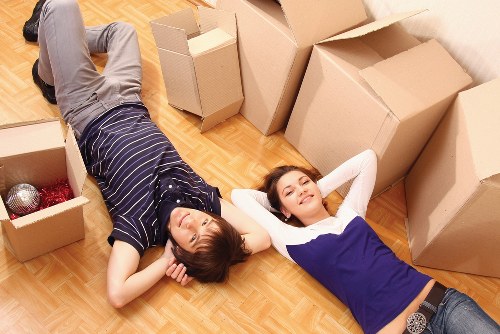 Packed moving van used for household relocation