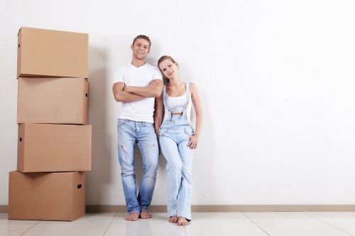 Removal team planning a move in a Tufnell Park street