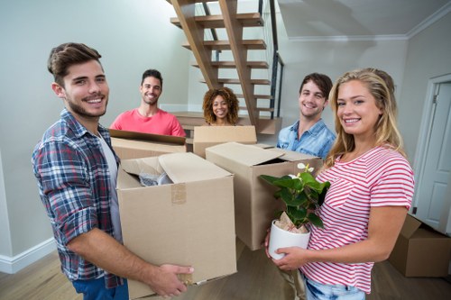 Local removals team helping with a flat share relocation