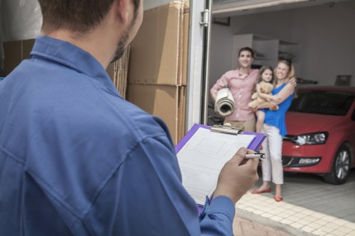 Removal team planning a move in a Tufnell Park street