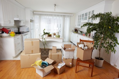 Furniture removals team handling a sofa move in Tufnell Park