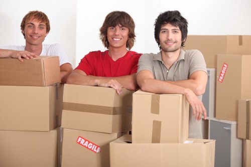 Packed household items prepared for transport during a Tufnell Park removal