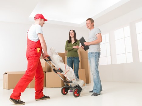Packed household items prepared for a Tufnell Park home relocation