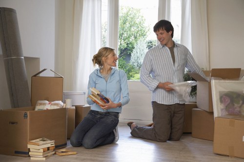 Loading furniture into a van for a North London collection