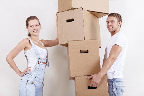 A local home move in Tufnell Park with boxes, protective wrapping, and loading support