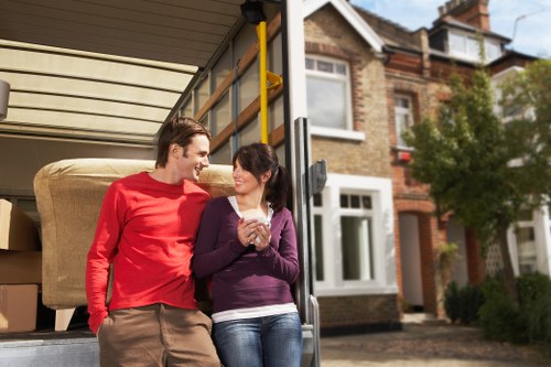 Careful wrapping and organising household items before relocation